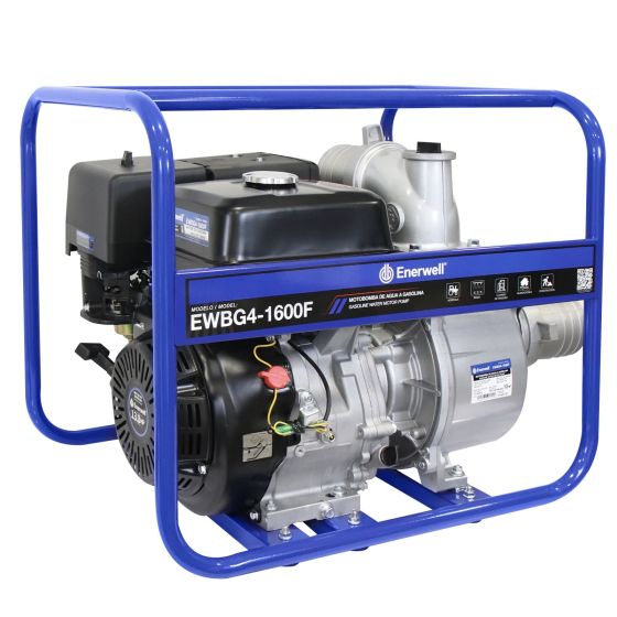 Bomba de agua con motor a gasolina