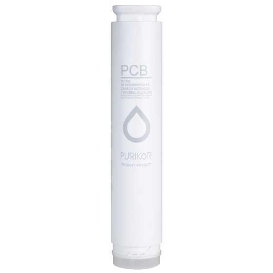 Filtro de sedimentos, carbón activado