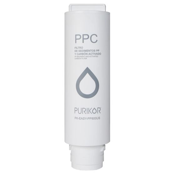 Filtro de sedimentos, carbón activado